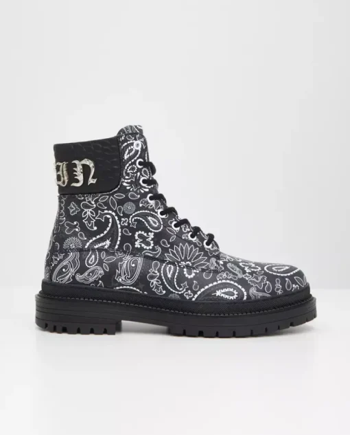 Czarne trapery Paisley
