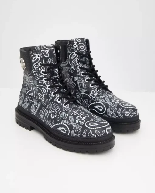Czarne trapery Paisley