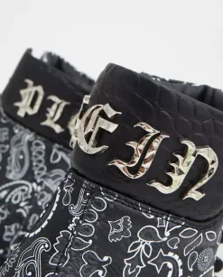 Czarne trapery Paisley