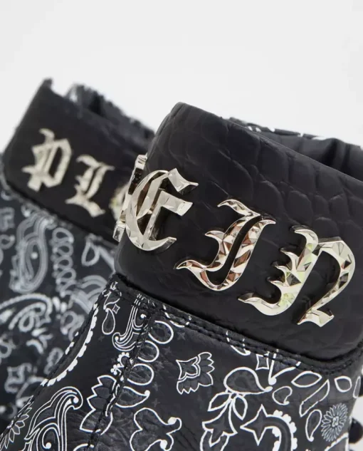 Czarne trapery Paisley