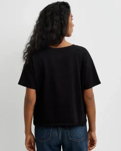 Czarny bawełniany t-shirt