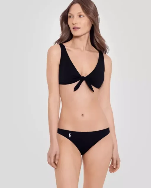 Czarny dół od bikini z logo