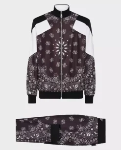 Czarny komplet dresowy Paisley Foular