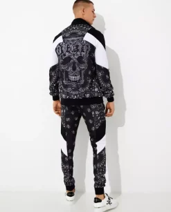 Czarny komplet dresowy Paisley Foular