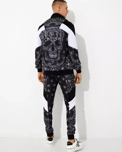 Czarny komplet dresowy Paisley Foular
