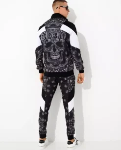 Czarny komplet dresowy Paisley Foular