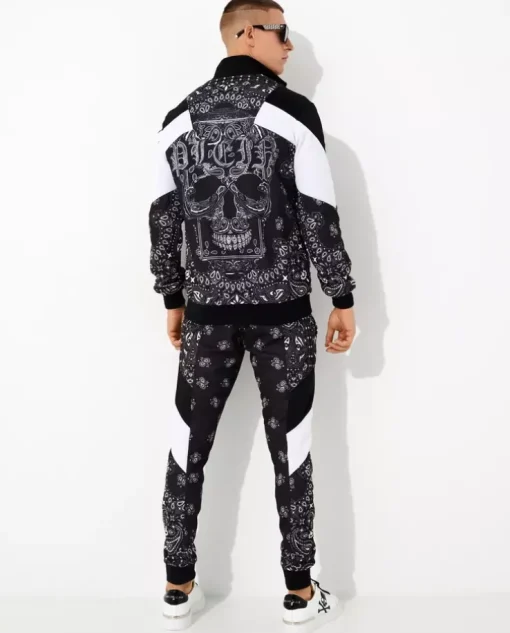Czarny komplet dresowy Paisley Foular