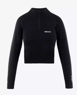 Czarny longsleeve seamless