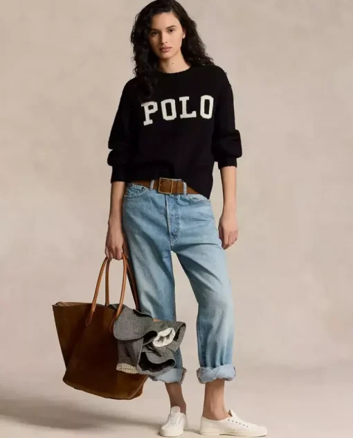 Czarny sweter Relaxed Fit