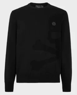 Czarny sweter Skull & Bones