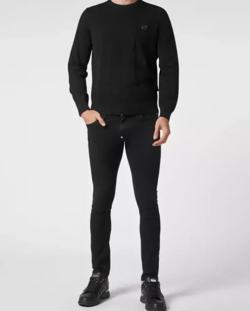 Czarny sweter Skull & Bones