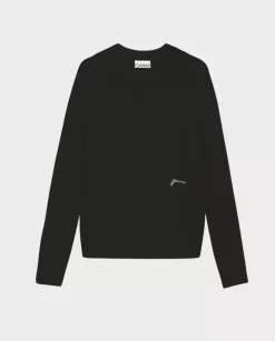 Czarny sweter z logo