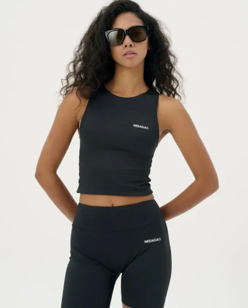 Czarny tank top Raven