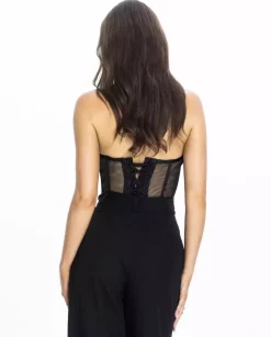 Czarny top gorsetowy Palermo
