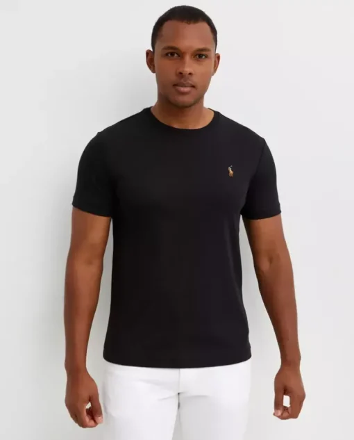 Czarny t-shirt Custom Slim Fit