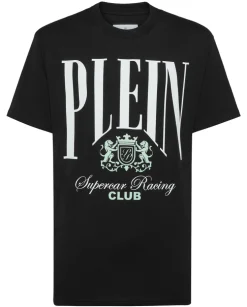 Czarny t-shirt z kontrastowym logo