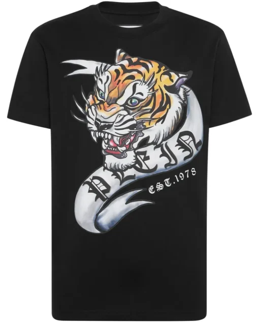 Czarny t-shirt z motywem Tiger