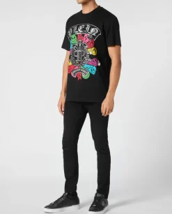 Czarny T-shirt z printem