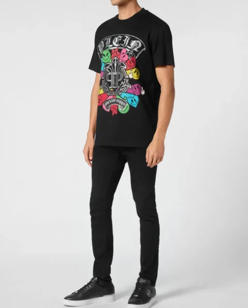 Czarny T-shirt z printem