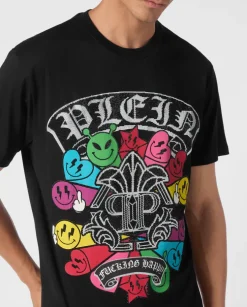 Czarny T-shirt z printem
