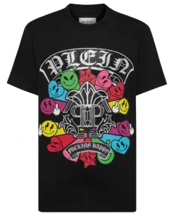 Czarny T-shirt z printem