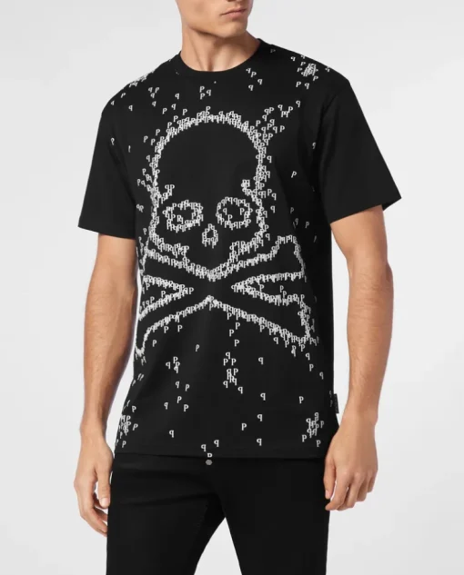 Czarny T-shirt z printem