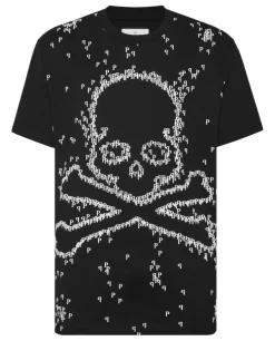 Czarny T-shirt z printem