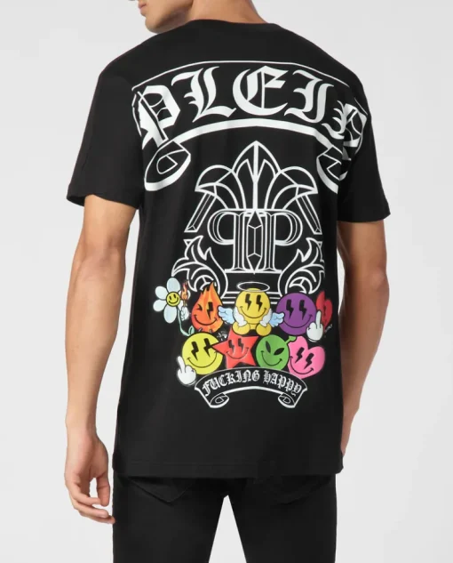 Czarny T-shirt z printem