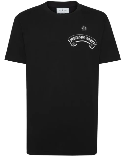 Czarny T-shirt z printem