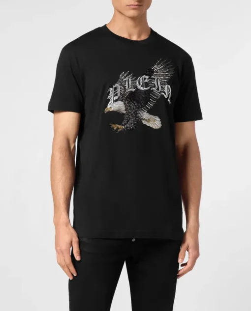 Czarny T-shirt z printem