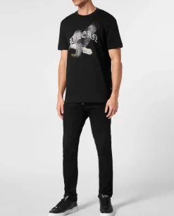 Czarny T-shirt z printem