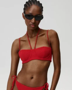 Czerwona góra od bikini Off Duty