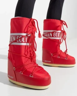 Czerwone śniegowce Nylon