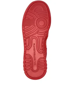 Czerwone sneakersy z kryształkami