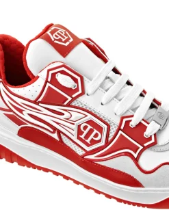 Czerwono-białe sneakersy Lo-Top