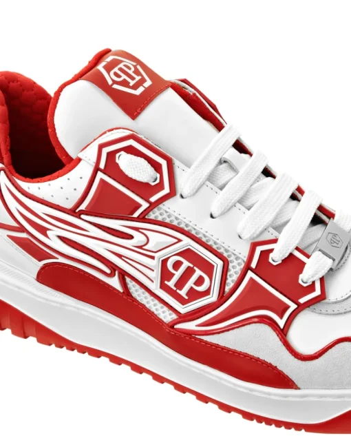 Czerwono-białe sneakersy Lo-Top