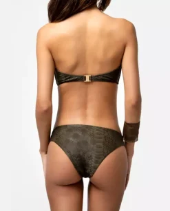 Dół od bikini Flavia Python Khaki