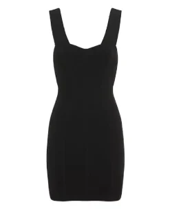 Dopasowana czarna sukienka mini