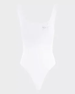 Dopasowane body White Signature Bodysuit