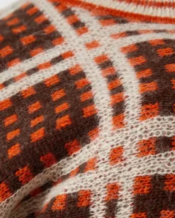 Dzianinowy sweter w kratę Marni