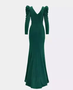 Elegancka zielona maxi sukienka Hilaria