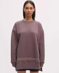 Fioletowa bawełniana bluza oversize