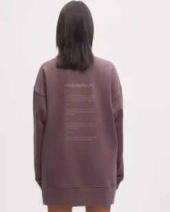 Fioletowa bawełniana bluza oversize