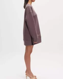 Fioletowa bawełniana bluza oversize