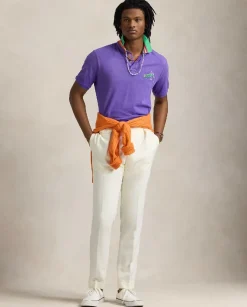 Fioletowa koszulka polo Classic Fit
