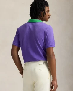 Fioletowa koszulka polo Classic Fit