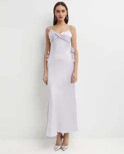 Fioletowa sukienka maxi