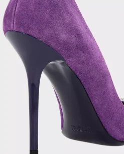 Fioletowe szpilki Suede Decollecte