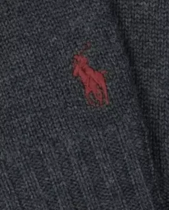 Grafitowe wełniane rękawiczki z logo