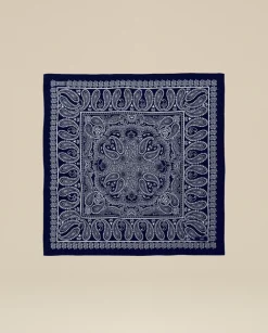Granatowa bandana z printem